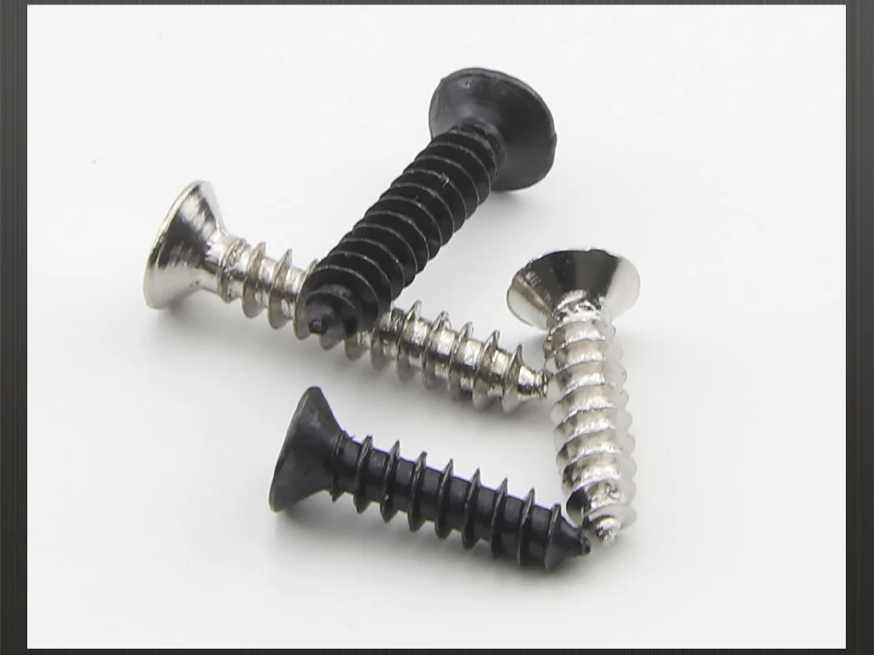 JUIDINTO 20–100 Stück selbstschneidende Kreuzschrauben mit flachem Kopf, Kohlenstoffstahl M1-M4, kleine Schraube für Uhren, Telefon, Brillen – Detail 7
