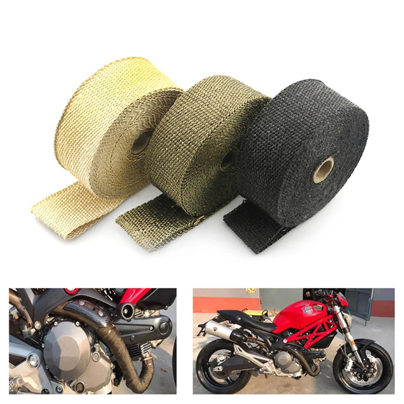 Motorcycle Exhaust Pipe Modified Insulation Tropical Glass Fiber Heat Insulation Cotton High Temperature Protection Auto Parts