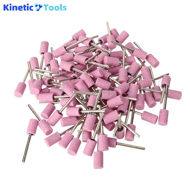 100Pcs Schleif Montiert Schleifen Stein Kopf 10mm Schleif Polieren Rad Bit Schaft Für Dremel Präzisions Werkzeuge Grinder bohrer