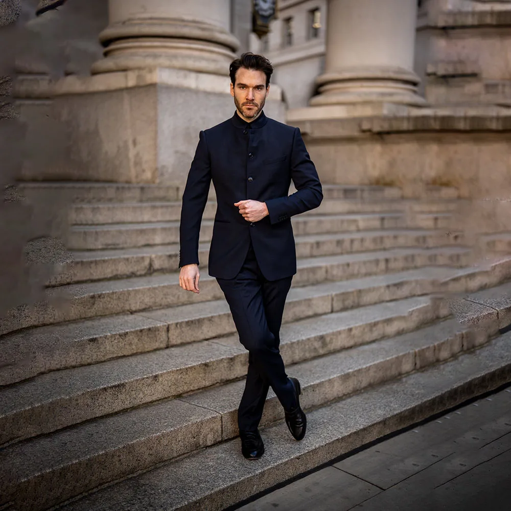 

Single Breasted 2 Pieces Men's Suit Jacket Pants Business Casual Work Commute Social Party Male Clothing Trajes Para Hombre