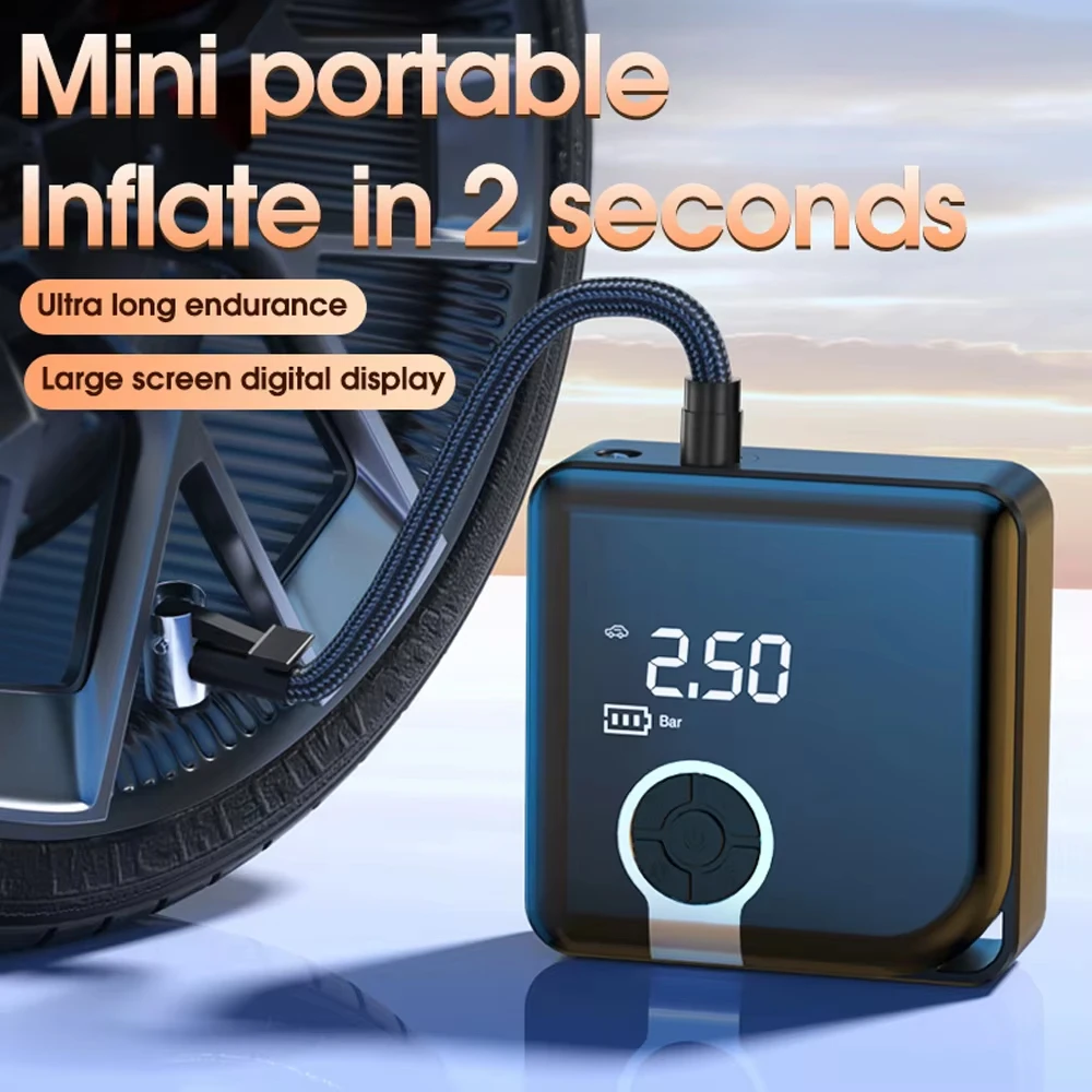 

Mini Motorcycle Pump 100PSI Aluminum Cube Bike Air Pump Inflator Schrader Valve Motorcycle Air Compressor MTB Bicycle Accesories