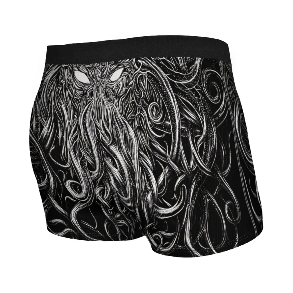 The Sleeper Must Awaken Black Background Cthulhu Underpants Cotton Panties Men's Underwear Ventilate Shorts Boxer Briefs