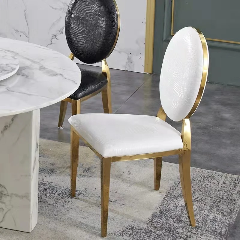 Nordic Vanity Dining Chairs com encosto Sotaque Plataforma de cozinha Cadeiras de jantar para sala de estar Mobília moderna do hotel