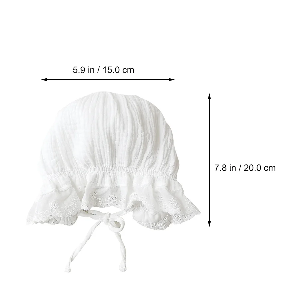 

Breathable Court Style Baby Hat Lightweight Foldable Lace Design Comfortable Summer Cap For Newborn Girls Court Style