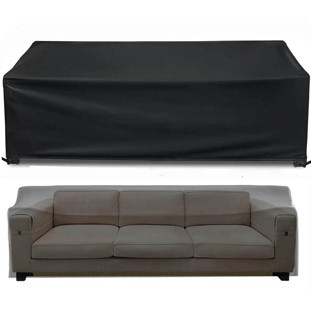 

100% Waterproof Outdoor Sofa Cover, 60"" Wx 34"" Dx 30"" H Patio Furniture Covers Waterproof, Windproof 2-Seater Sofa Cover