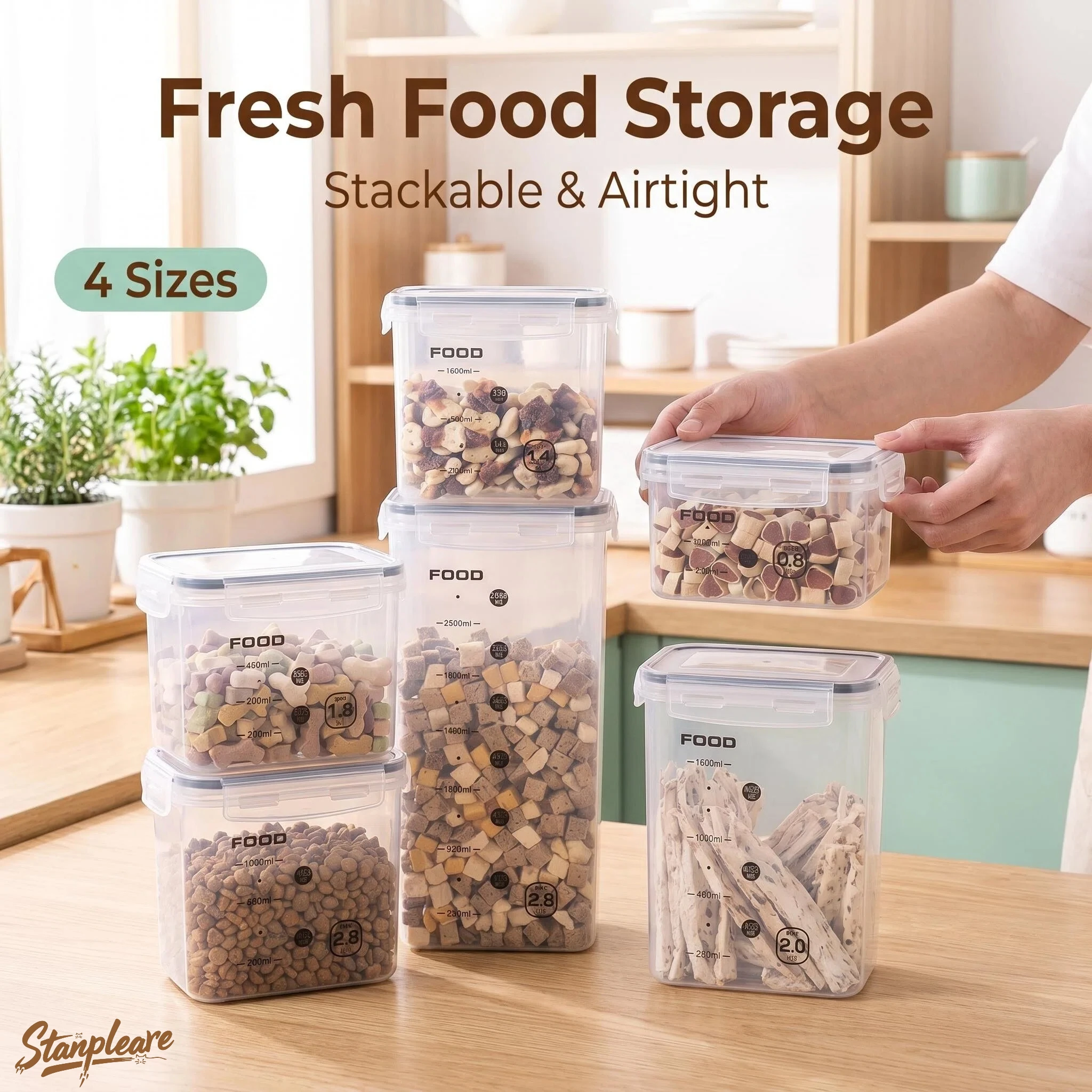 Food Storage No Pantry - Stackable Airtight Food Storage Containers 4