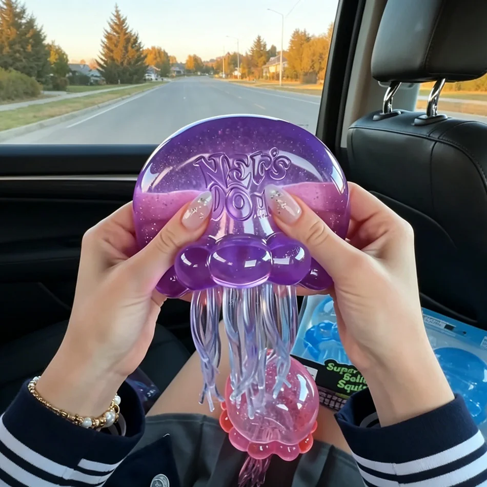New Pinch Candy Jellyfish Flow Pattern Cube Slow Rebound Stress Relief Maltose Pinch Stress Relief Toy Children's Gift 2026