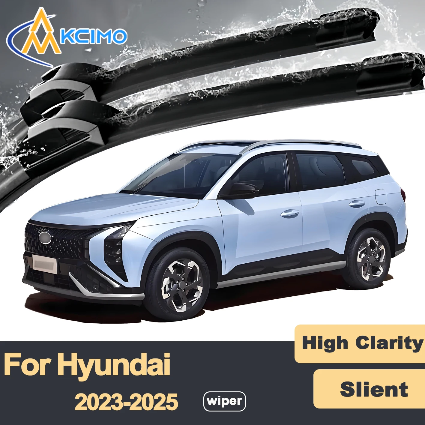 

Premium Rubber Durable Silent Windshield Wiper Blades 2pcs for Hyundai Mufasa NU2 2023-2025 Front Wiper Blades Set