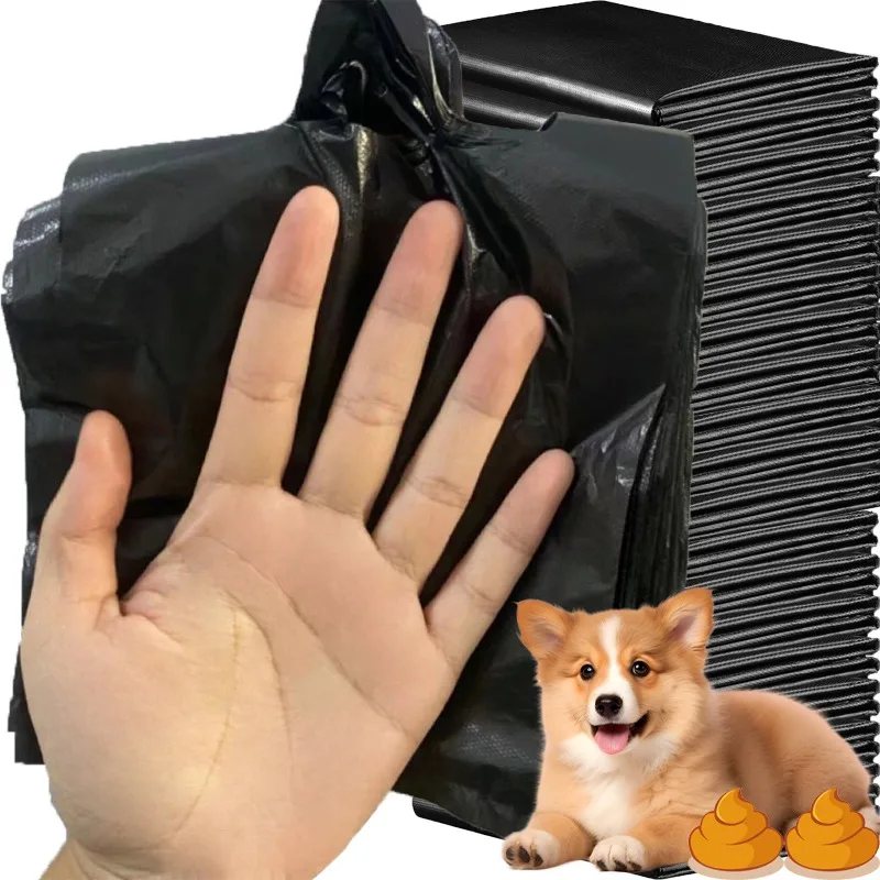 100-500 шт. одноразовые мешки для собак и кошек, уличные мусорные баки, чистящие средства, черный мешок для хранения мусора для домашних животных