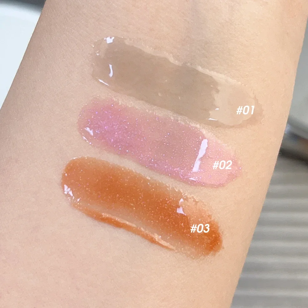 Bálsamo labial con purpurina sólida, lápiz labial hidratante, rosa, naranja, prensa transparente, duradero, nutritivo, cuidado de los labios, maquillaje