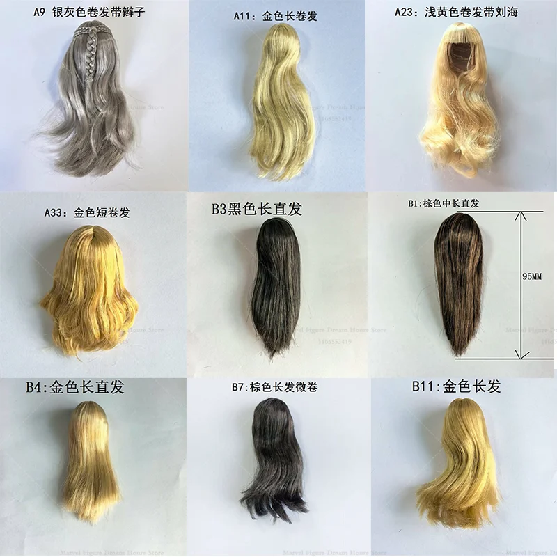 Haarabdeckung im Maßstab 1:6, austauschbare Perücke, Frisur, weibliches Zubehör für Gymtoys GACTOYS Superduck 12-Zoll-Actionfigur, Soldat