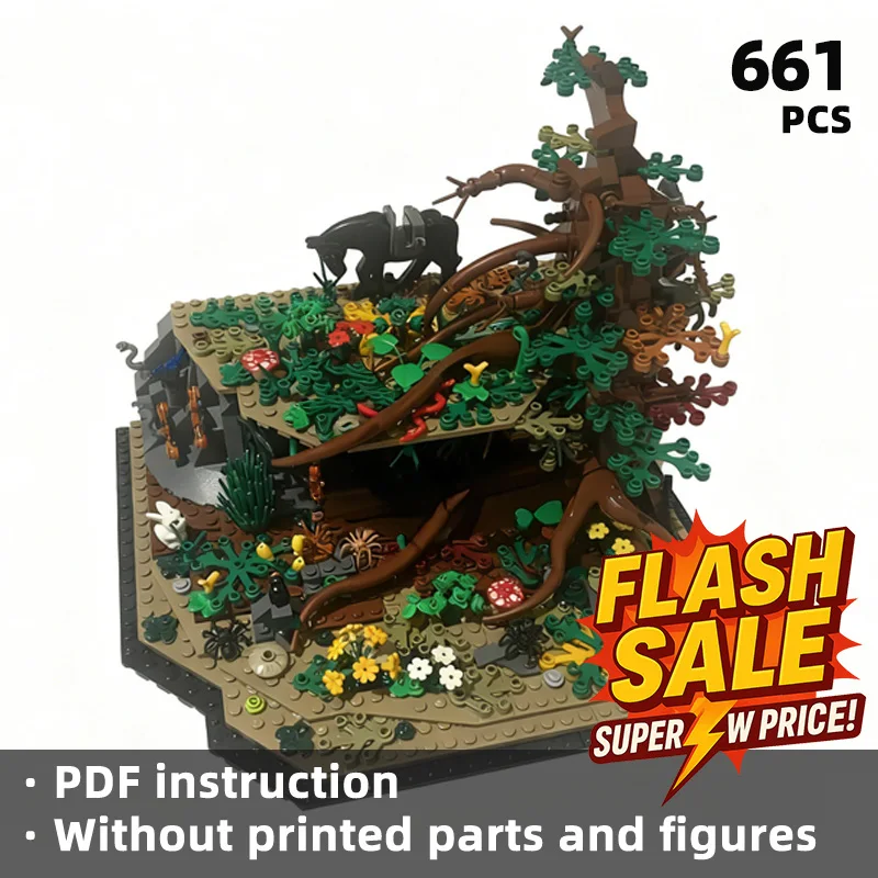 

Детали дерева и животных по киноуровнему с строительными блоками Кольца Строительные блоки сцены фильма восстанавливают классику