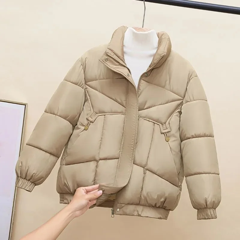 

Fashion Down cotton jacket Women's Parkas Winter 2025New Korean Warm Cotton Padded Coat Short Thick Outwear Female Bread Outcoat