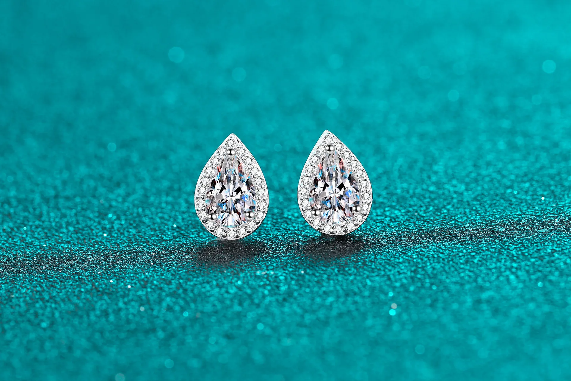 

2 Carat Moissanite S925 Sterling Silver Stud Earrings Pear Shaped With GRA Credentials Memorial Day Jewelry Cute Fashion Gifts