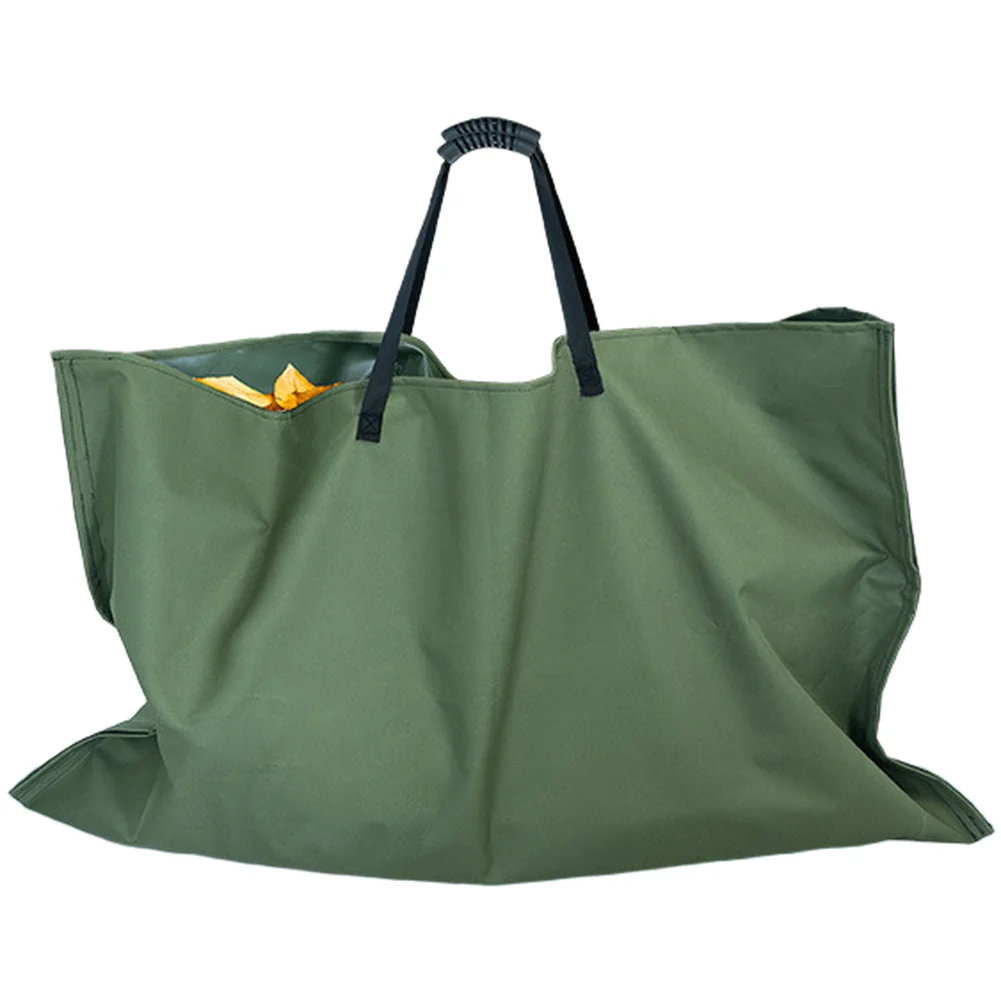 Leaf Collection Bag for Yard and Patio Cleanup Featuring 600D Oxford Fabric Waterproof Coating and One-Side Dump Design