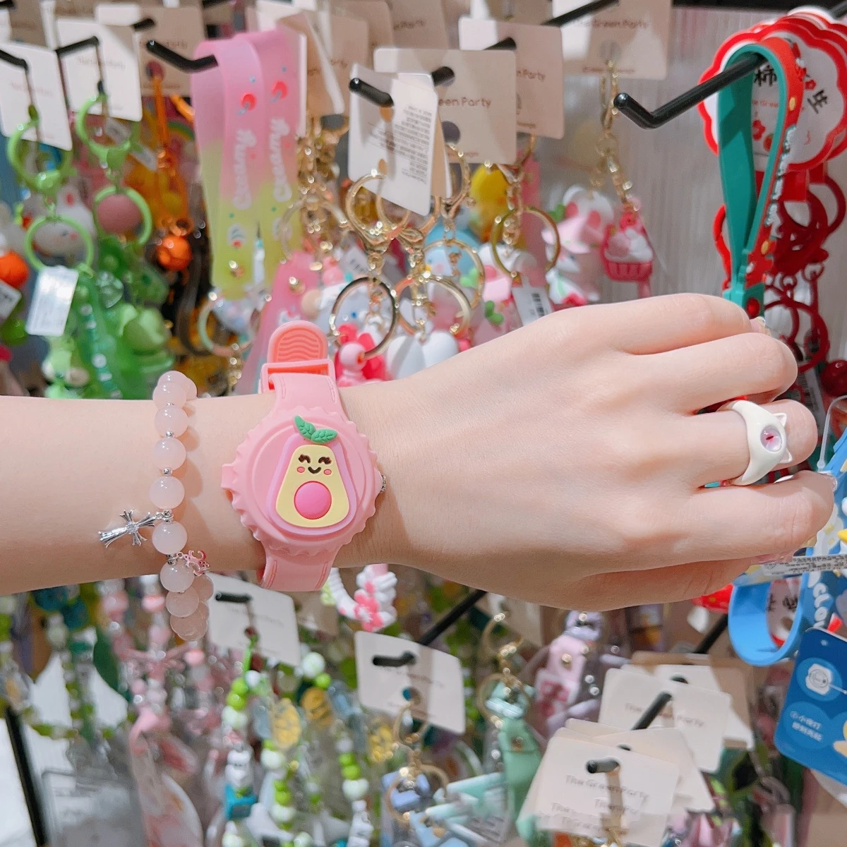 Relógio infantil fofo com capa flip de desenho animado, adequado para meninos e meninas, alto nível de aparência, relógios de silicone gelatinoso