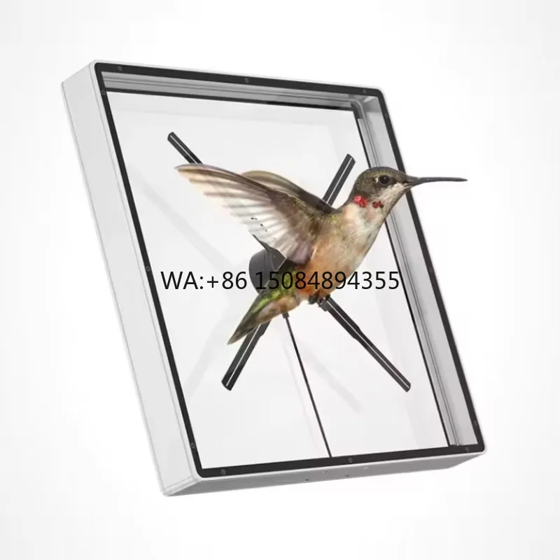 50cm 65cm 80cm Hologram 3D Holographic Screen Projector LED Spin Display Advertising Player Fan With Cover