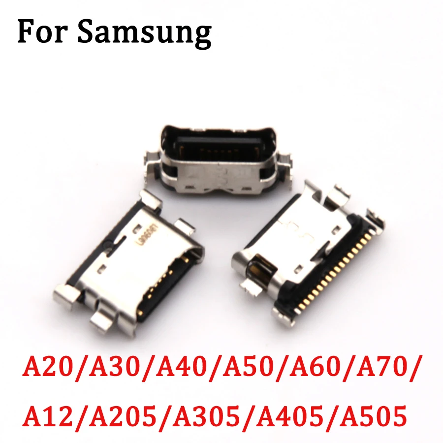 2Pcs For Samsung A20 A30 A50 A70 A51 A71 A21s A01 A30s A50s A20s A11 A21 A31 A52 Type-C USB Charger Jack Connector Charging Port