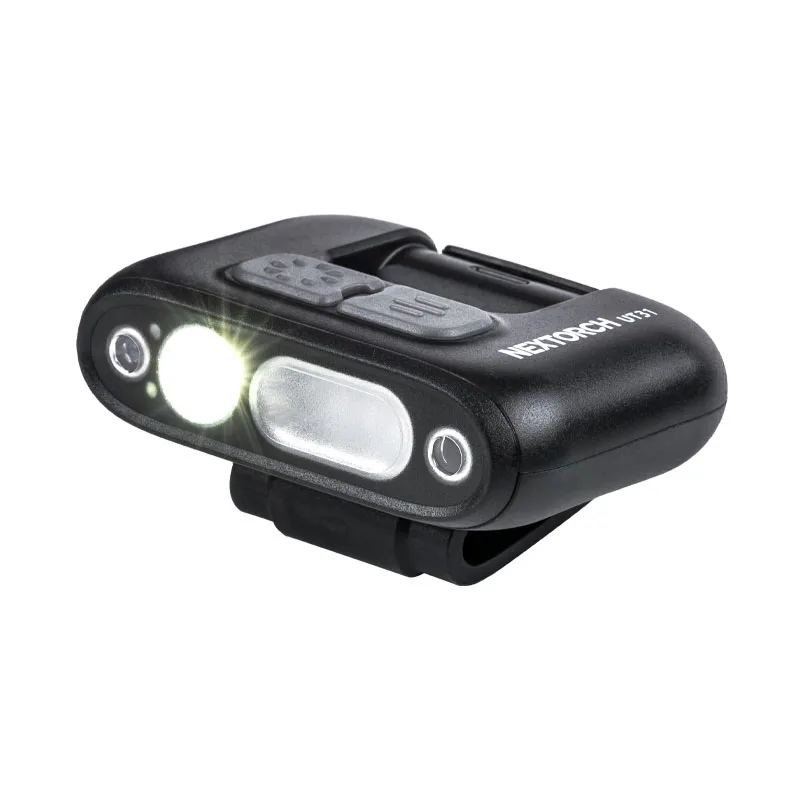 Nextorch Ut31 Clip Licht Voor Veiligheid/Waarschuwing, Wit/Blauw/Rood 3 Lichtbronnen, Type-C Oplaadbare, Spot & Flood Dual Hoeken