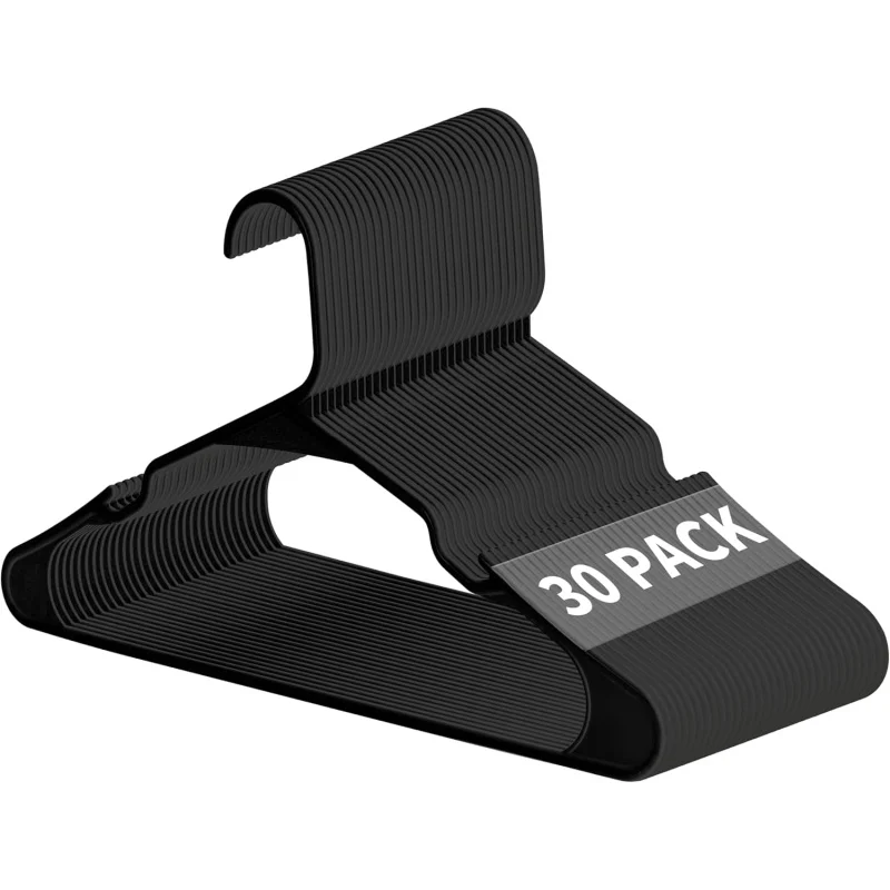 

Простые пластиковые вешалки Deluxe, 30 шт., прочная одежда, легкие и компактные вешалки для рубашек, платьев, пальто,