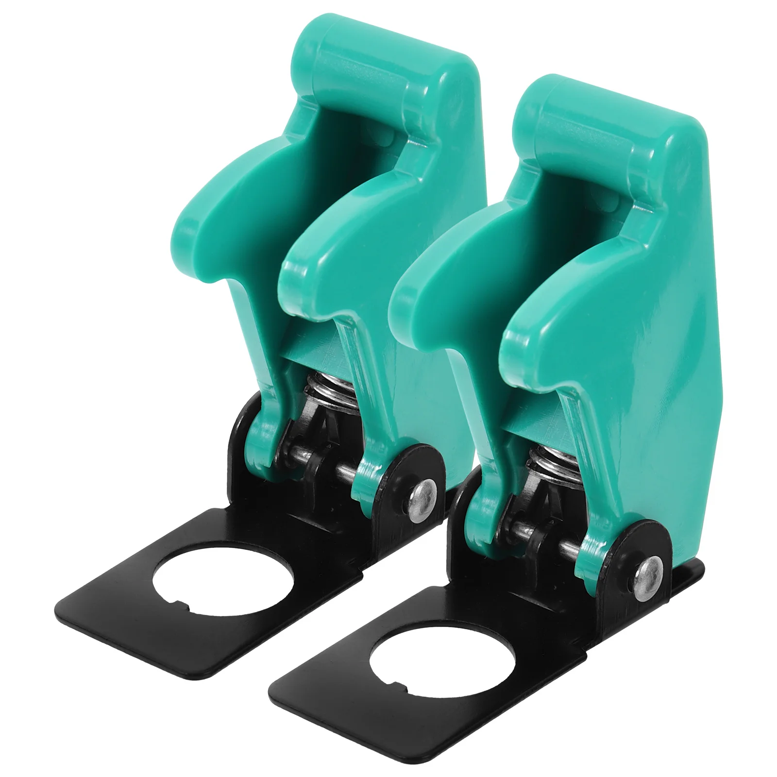

2pcs 12mm Toggle Switch Cover Dust Protector Guard Black Plastic Iron Anti Collision Vehicle Use Switch Safety Cover