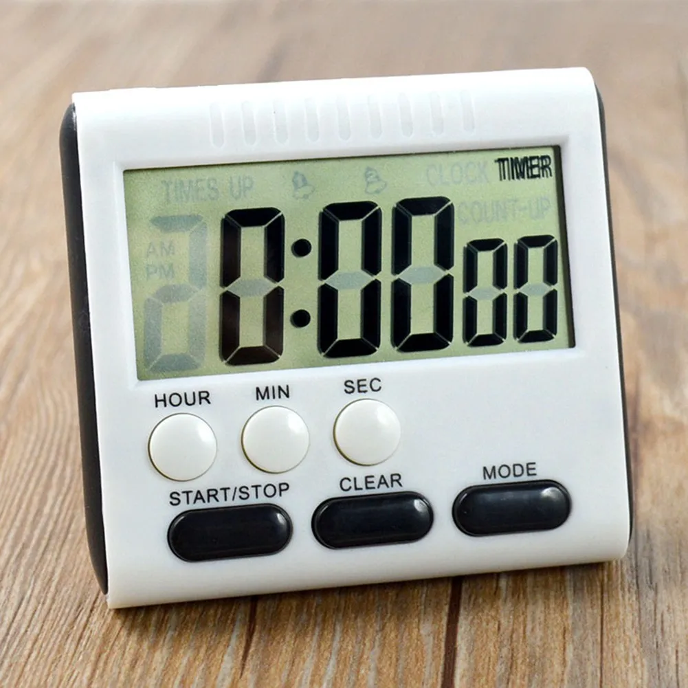 Magnetic Kitchen LCD Digital Kitchen Timer 1PCS 24 Hours 60x28mm Alarm BlACK Count Up Down Clock Large Hot New