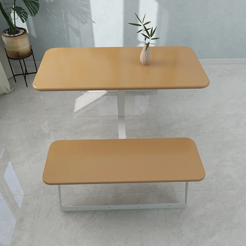 Canteen dining table and chairs, school canteen, restaurant rectangular Chinese dining table and chairs, staff one-piece table