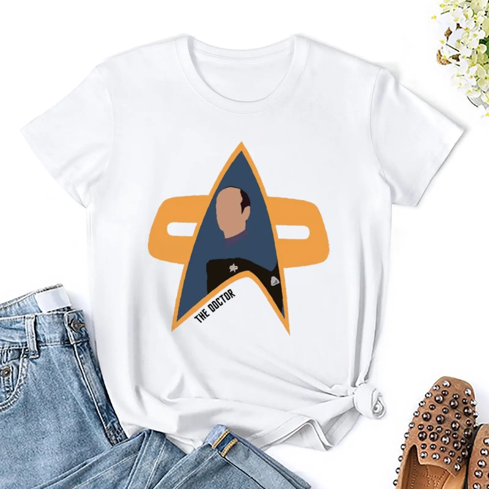 Doctor Star Trek Voyager Crewneck T-shirt Campaign T-shirts Graphic Cool Funny Novelty Home