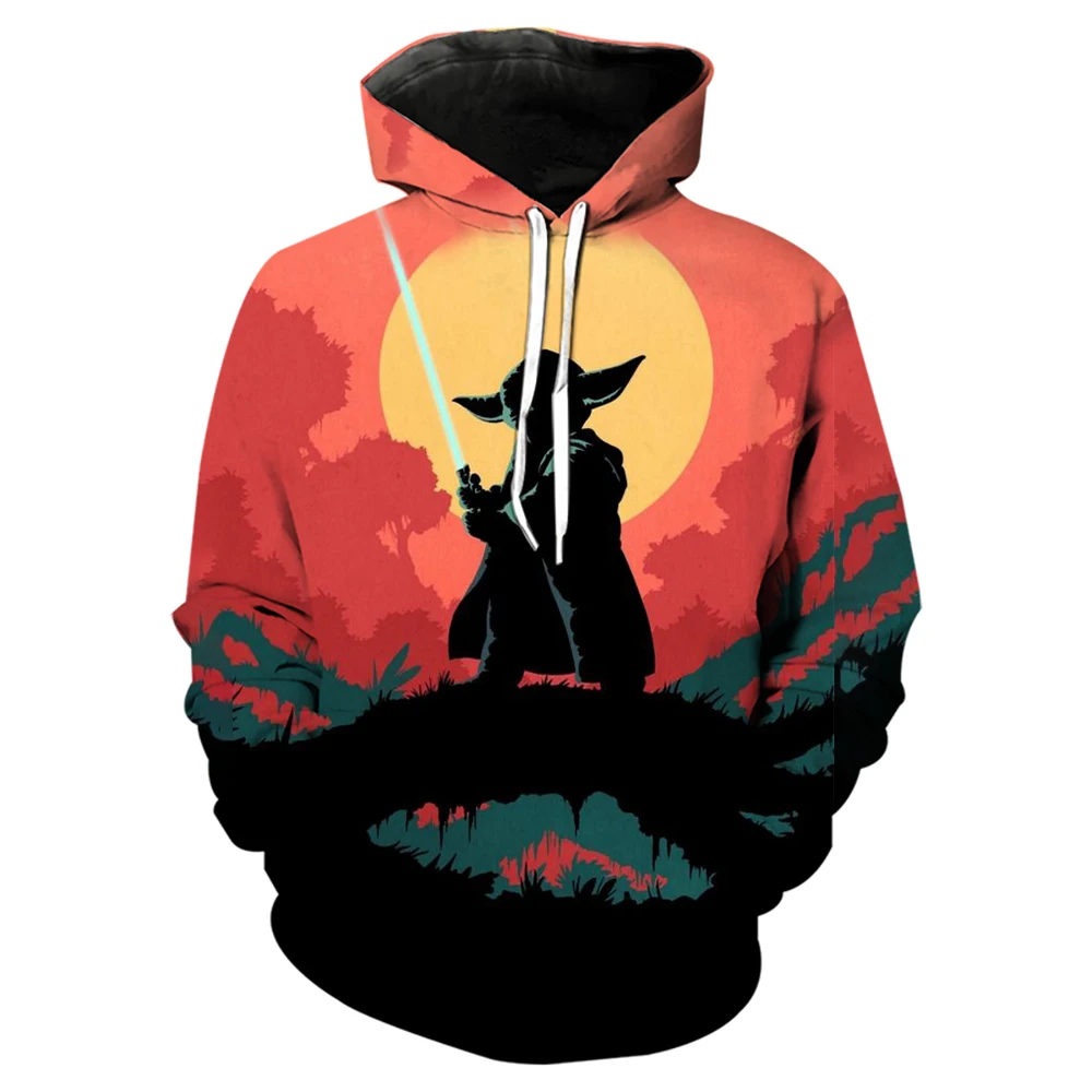 

2024 Yoda Baby Hoodie Spider Man Men's Coat 3D Cool Printed Hoodie Manga Anime Revenge Hoodie Sportswear