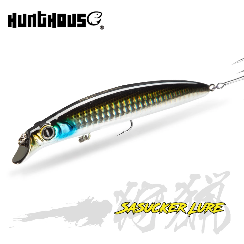 Hunthouse Fishing Sasuck Lipless Minnow Bait Pencil Lure Floating 105mm/18g 140mm/17g Wobbler Jerkbait Seabass Pike Saltwater