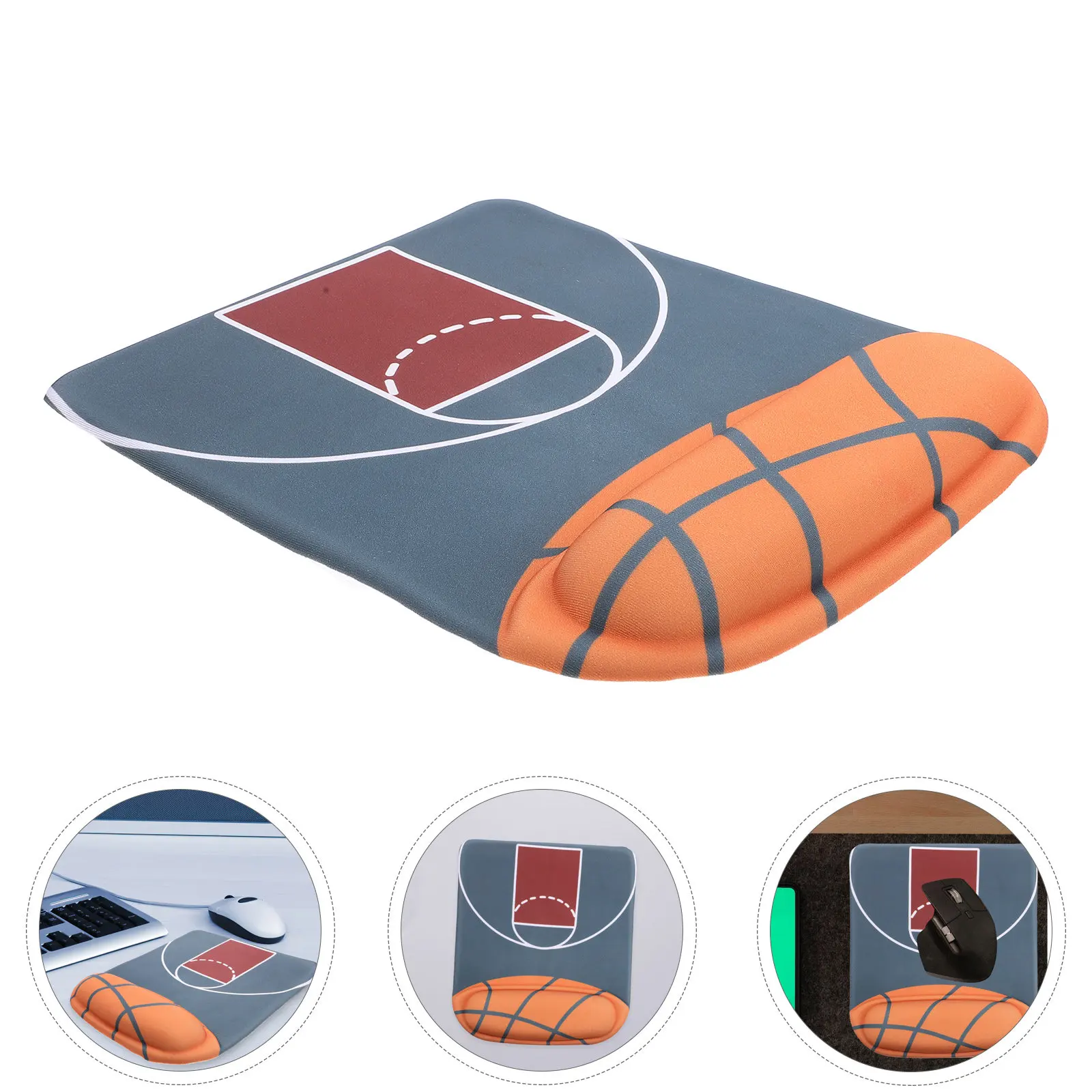 

Anti-Skid Mousepad with Wrist Rest Comfortable Cushion Support for Long Hours Working Gaming Laptop Desktop Computer Use