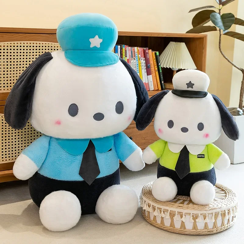 85cm Super Big Size Creative New Police Pochacco Filling Soft Plushies Kawaii New Anime Cartoon Pillow Doll Children's Gifts