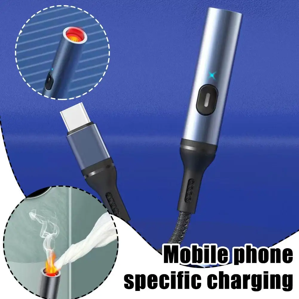 Windproof Charging Igniter For Mobile Phones Outdoor For Phone Tablet Safety Measure Phone Windproof Charging Ig F6m1