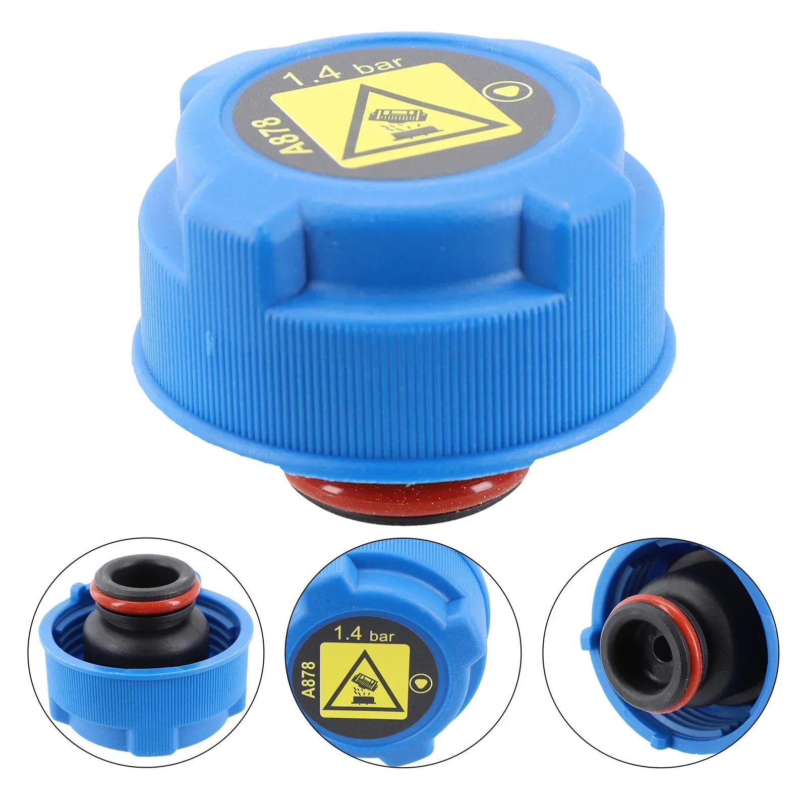 Blue Plastic Radiator Pressure Expansion Water Tank Cap For FIAT 500 & DOBLO OE Replacement 46799364 Waterproof