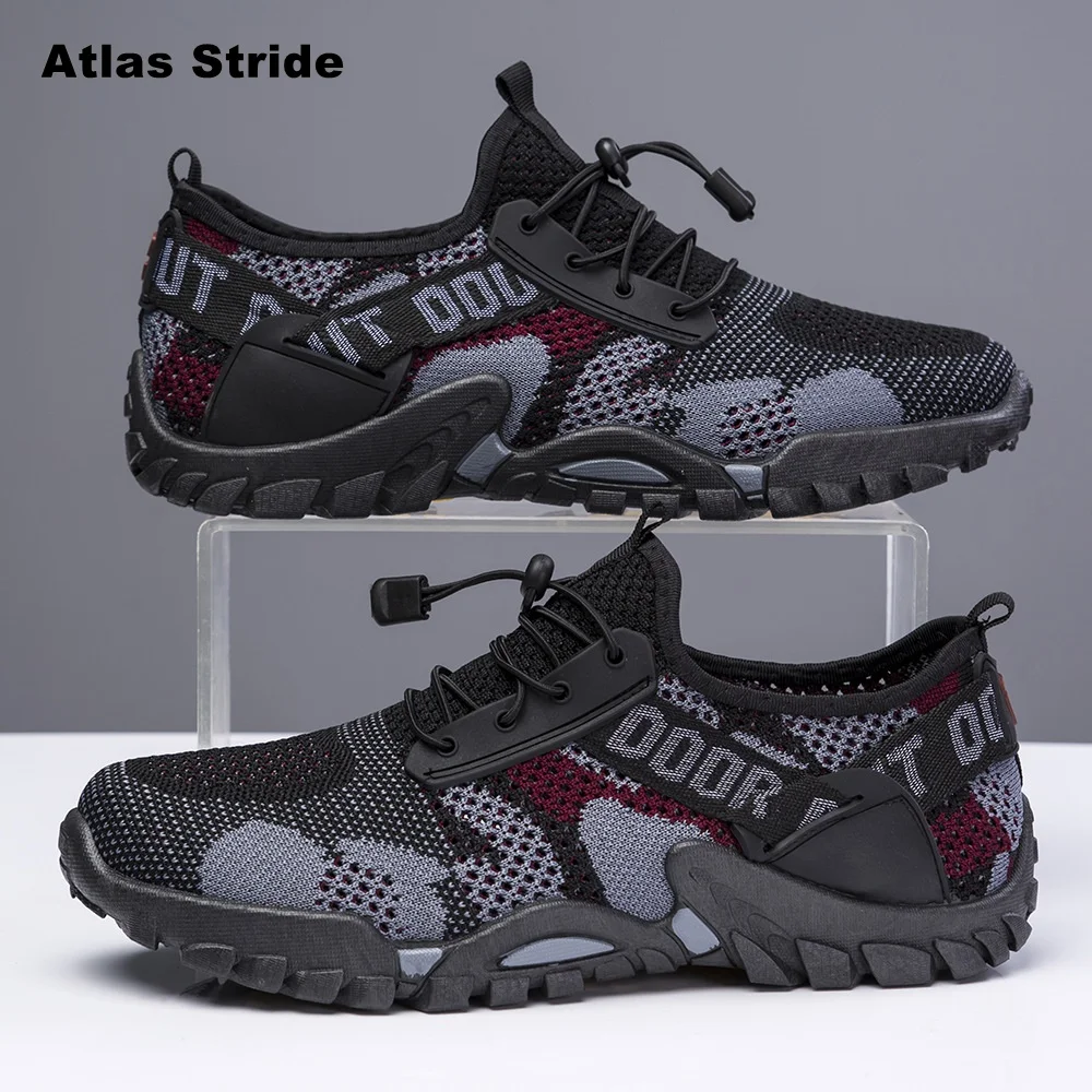 

Мужские уличные походные кроссовки 2026: нескользящие, быстросохнущие, дышащие, с эластичными вставками, легкие, размеры 39-45