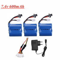Original 7.4V 600mAh 18350 Li-ion Battery for Skytech H100 H102 RC Boat Parts 2s 7.4v Battery For for S1 S2 S3 S4 S5