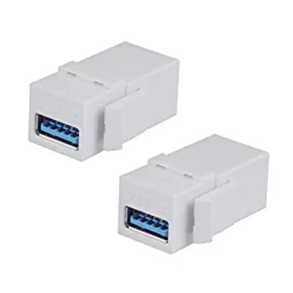 USB 3.0 Keystone Jack USB Female to Female Coupler Insert Snap-in Connector Socket Adapters Port for Wall Plate Outlet Panel
