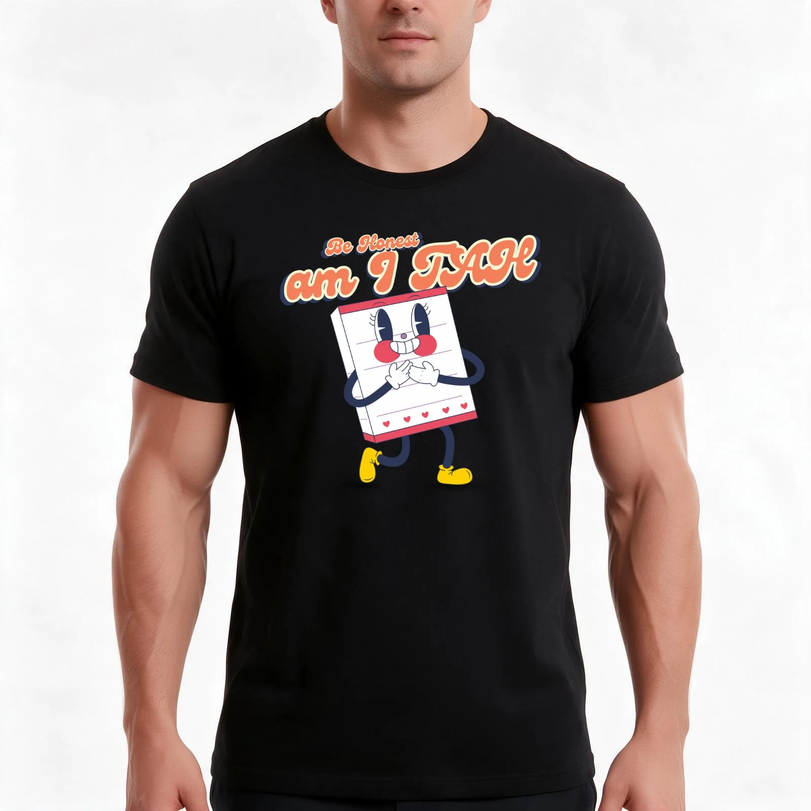 Be Honest am I TAH? T-Shirt Summer Casual Cotton Tee Oversized Streetwear Tops Vintage Graphic Print Loose Fit Short Sleeve