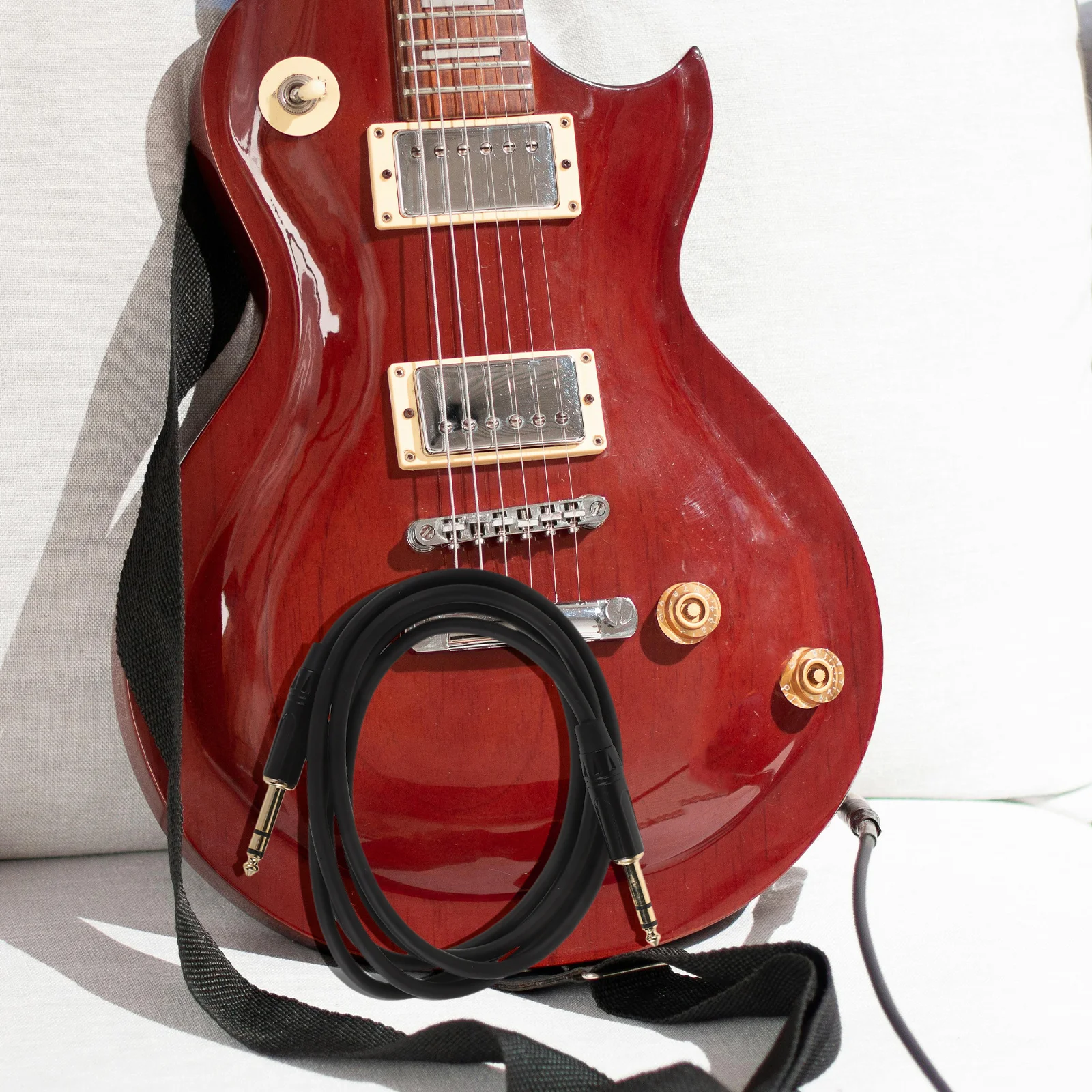 Kabel audio 6,35 mm męski-męski z redukcją szumów, kabel do efektów gitarowych, do wzmacniacza, miksera, sprzętu audio, kable połączeniowe, gitara
