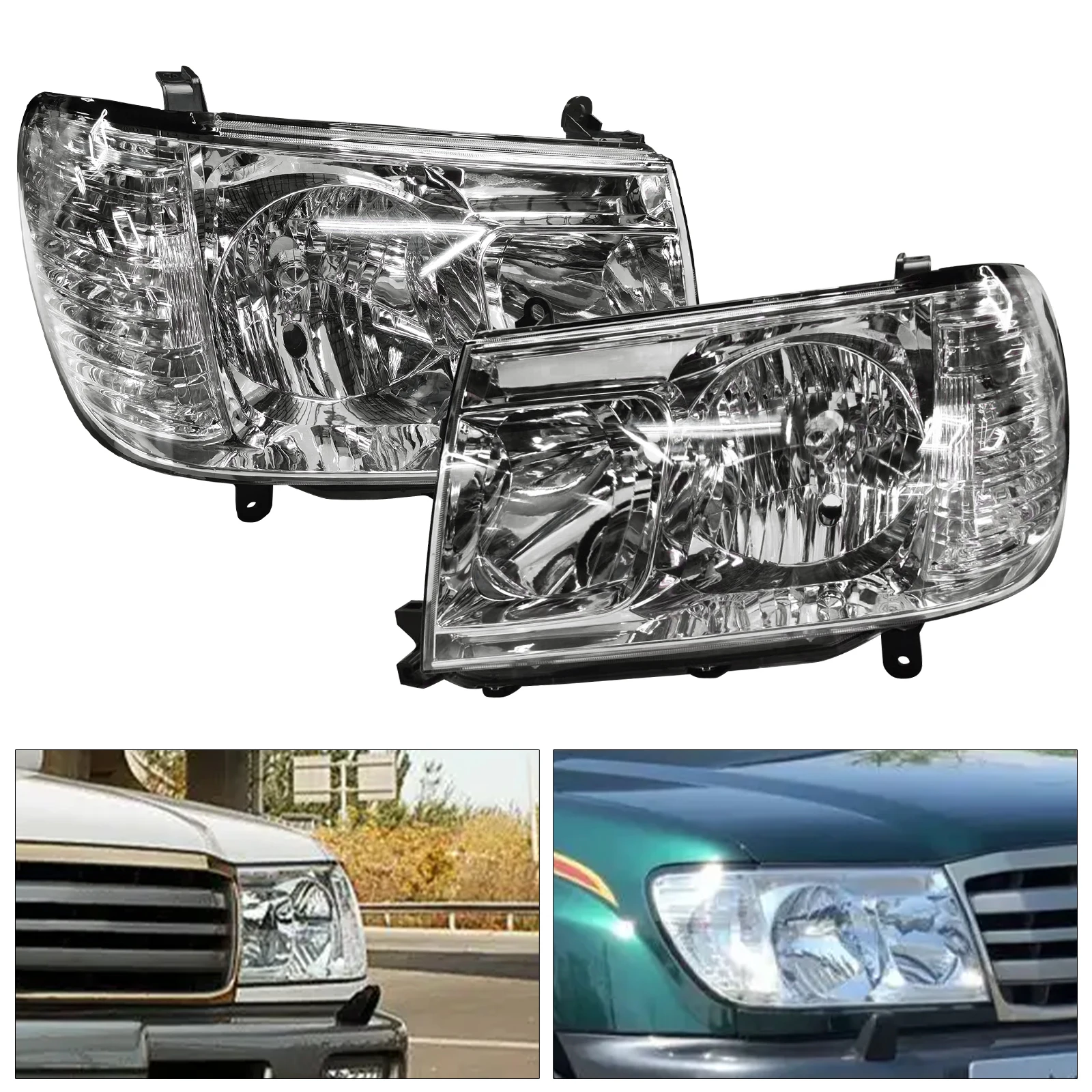 

NEW Left&Right Halogen Headlight For Toyota Land Cruiser 2006-2007