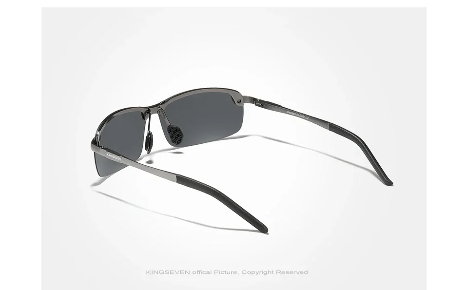 KINGSEVEN Marke Upgrade männer Aluminium Sonnenbrille Hohe Qualität Polarisierte Randlose Einfache Outdoor Sport Brillen – Detail 4