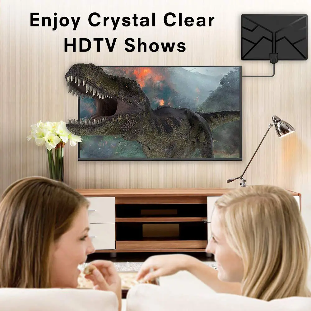 

4K Цифровое HDTV Антенна Усиление в помещении Антенна 1500 Мили HD 1080P телевизор Местные каналы Трансляция, шестигранный