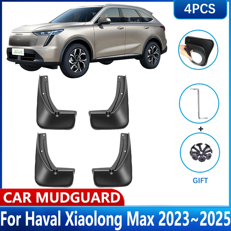 

Автомобильные брызговики для Haval Xiaolong Max 2023, аксессуары 2024 2025, брызговики на переднее колесо, брызговики на крыло, наклейки на брызговики