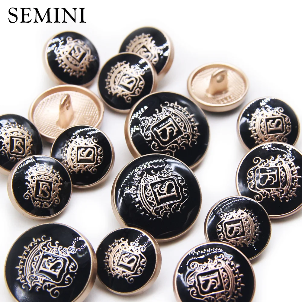 10pcs/lot New Fashion Classic Anchor Sewing Button Decorative Gold Buttons For Clothing Overcoat Uniform Suit DIY