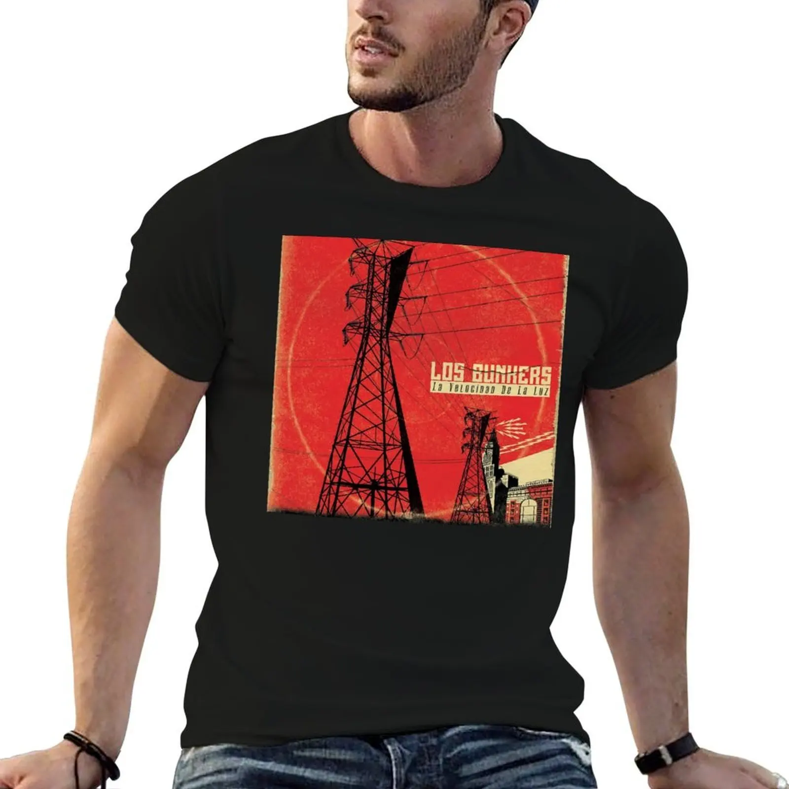 

Bunkers heavy t cotton Velocidad De Los - La T-Shirt men man Luz La man shirts 2013 album t shirt for