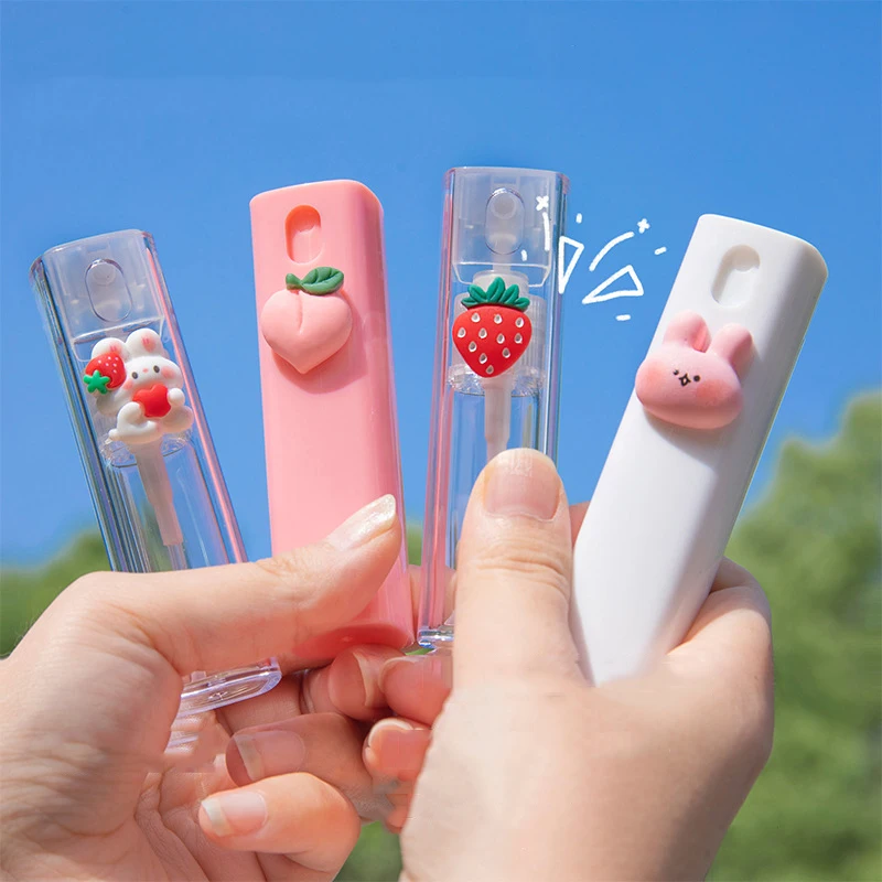 10ml Cute Cartoon Mini Portable Spray Cosmetic Refillable Bottle Hydration Bottling Alcohol Disinfection Watering Can Travel