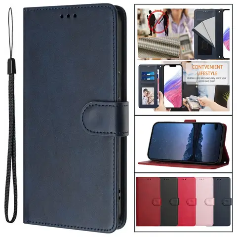 Case Moto G Play 5G 2024 Funda for Motorola G54 G84 G85 G Power Stylus 2023 G Pure 2021 G24 G04 Anti-theft Leather Wallet Shells