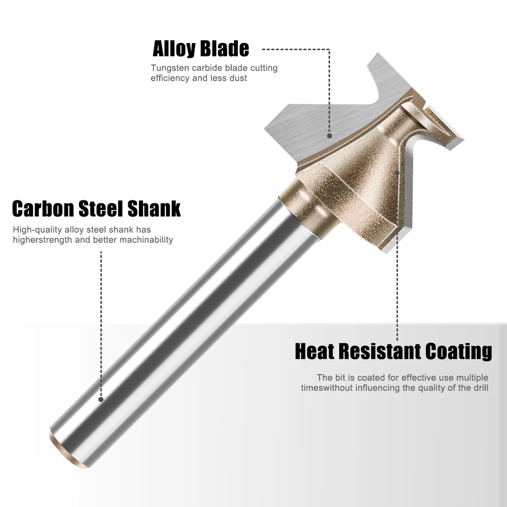 1 PC 6,8,12 มม.1/4 "1/2" Shank Arc ดัด Integrated Router Bit R8 ไม้ประตูผนังตู้เครื่องตัดไม้เครื่องมือ