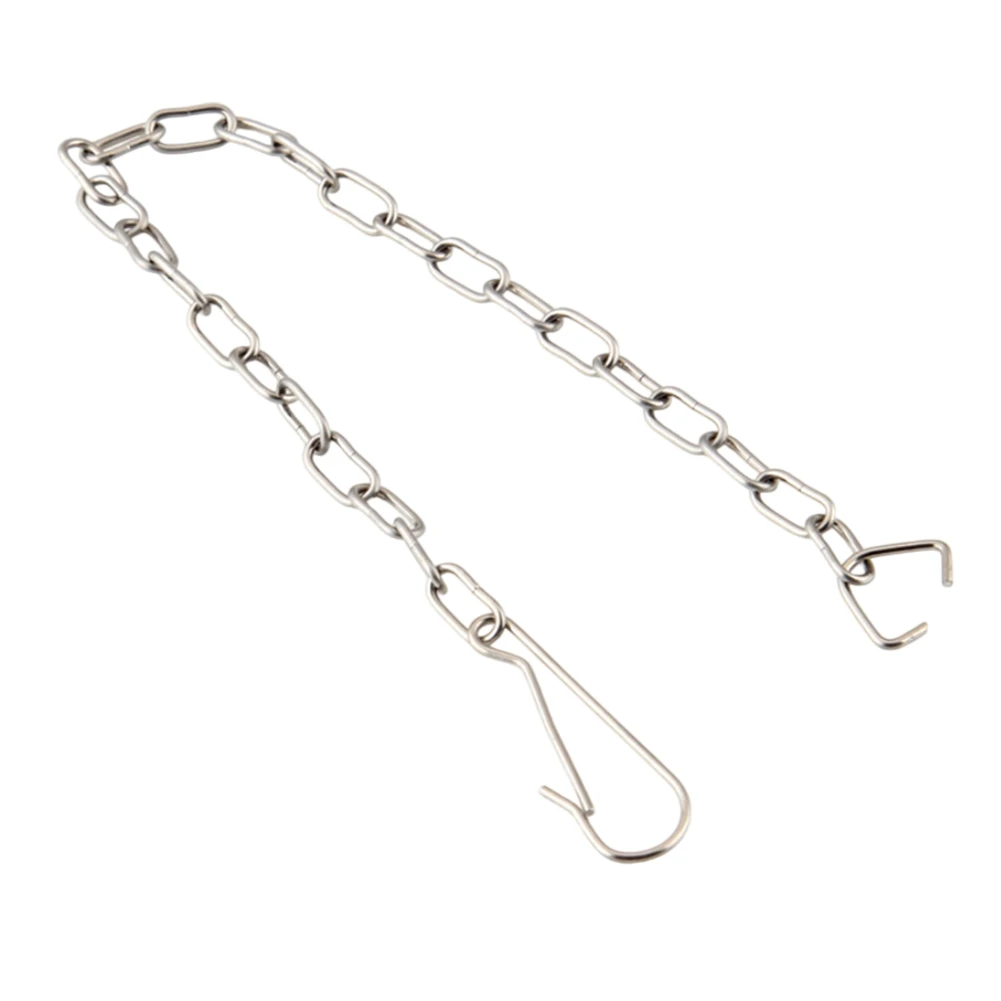 25cm Toilet Tank Stop Valve Chain With Hook End And C-ring End Replacement Stainless Steel For Most Toilet Stop Valves