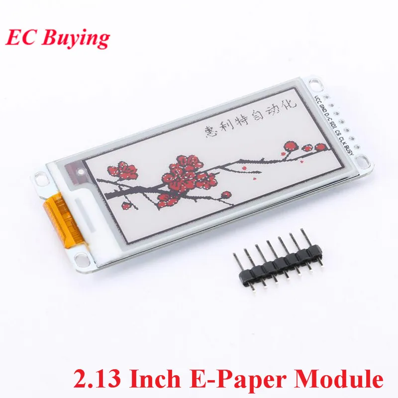 2.13 Inch E-Paper Module E-Ink Display Screen FFC Connector For Arduino SPI EPaper Black Red White Color SPI Electronic DIY